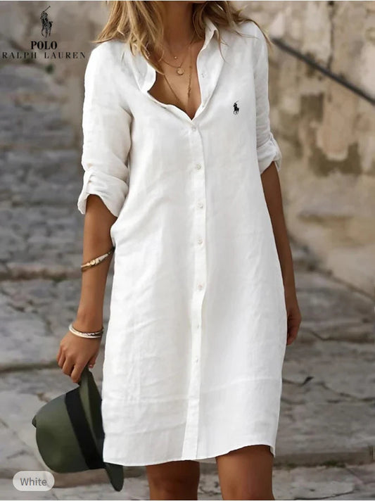 Vestido Camisero de Lino y Algodón – Esencial de Verano