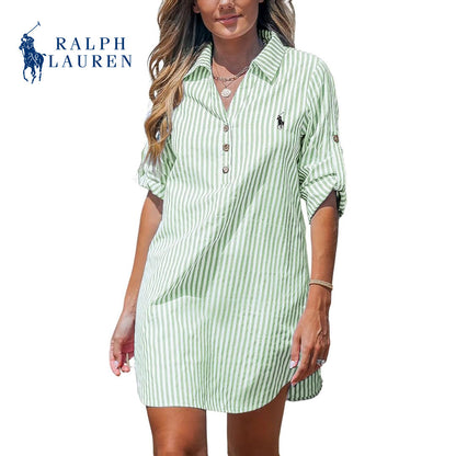 Ralph Lauren - Vestido Camisón de Rayas para Mujer