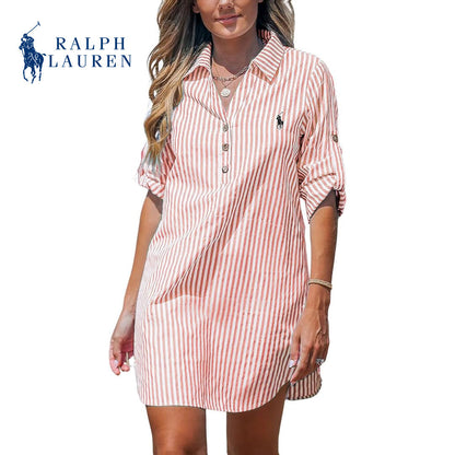 Ralph Lauren - Vestido Camisón de Rayas para Mujer